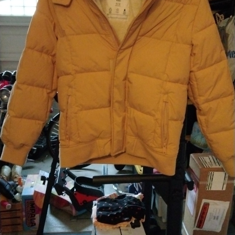 Abercrombie Kids Mustard Puffer Jacket Size 11/12